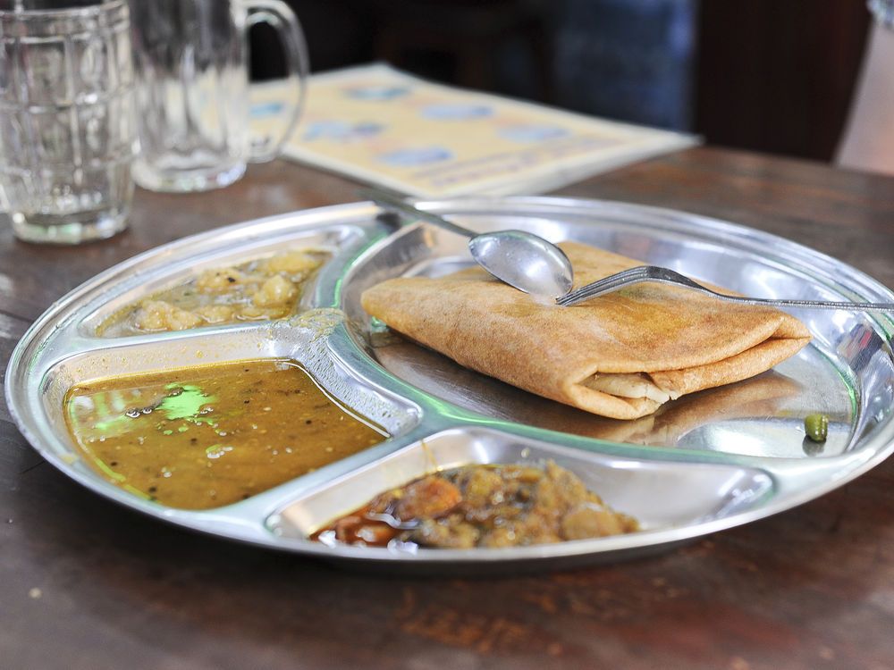 Burmese Indian Dosa, a popular street food in Heho