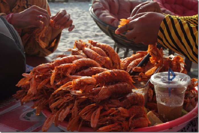 Fresh seafood in Sihanoukville