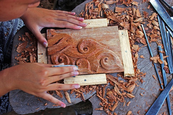 Carvings in Laos