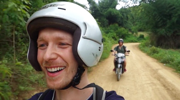 Toutists feel very relaxed on motorbike