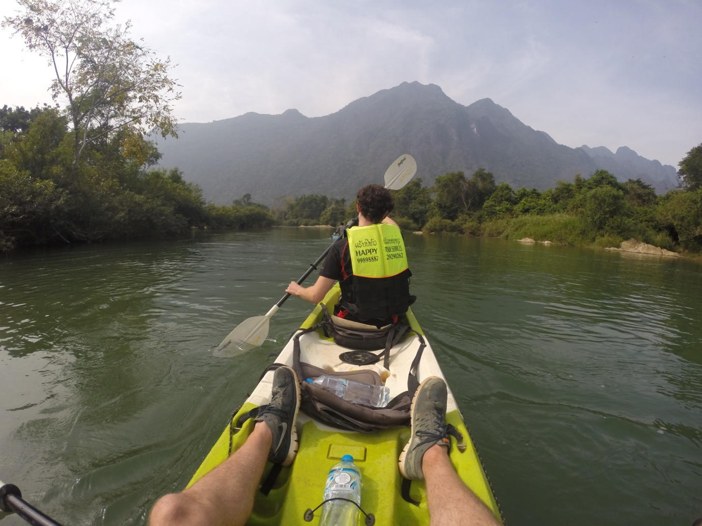 Kayaking in Vang Vieng, Laos