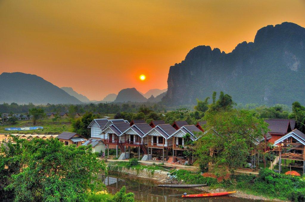 Vang Vieng-sunset time