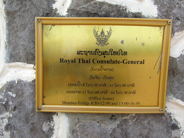 Come to Thai Consulate in office hours