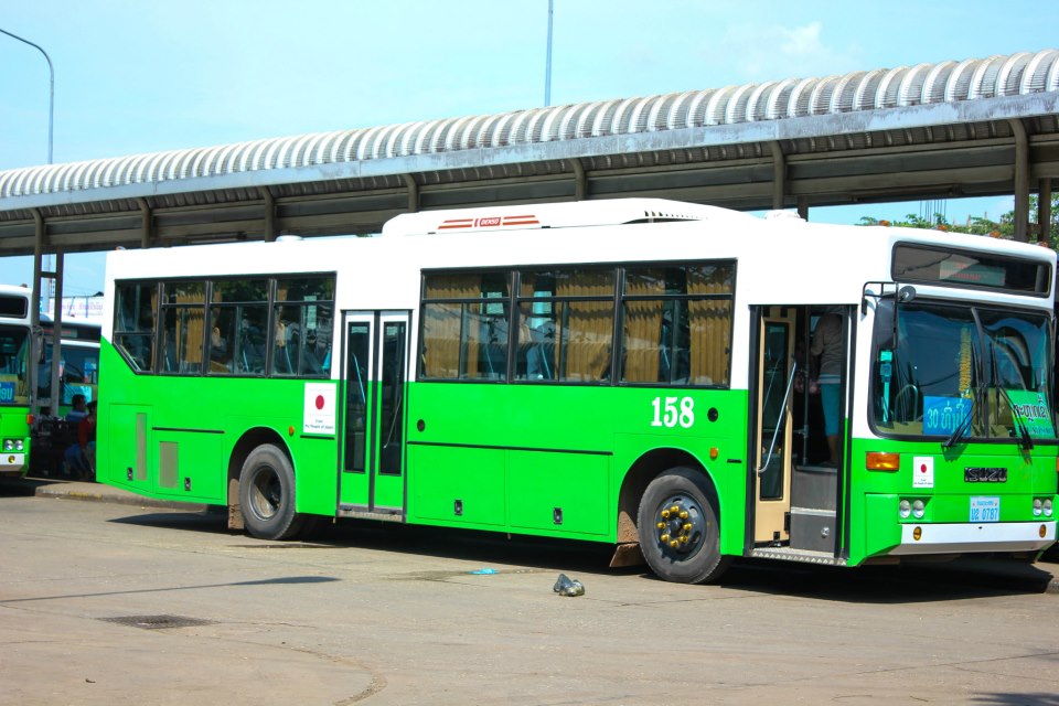 A safe bus in the city of Laos