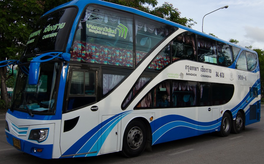 A VIP bus from Bangkok to Chiang Mai