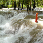 Tad Sae waterfall in rainy season