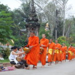 Morning beggar of the Laos monks